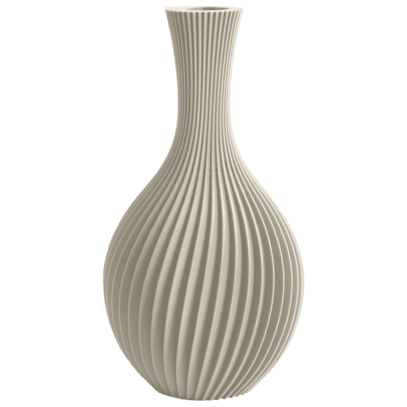 Iris - Spiraal Geribbelde Sculpturale Vaas