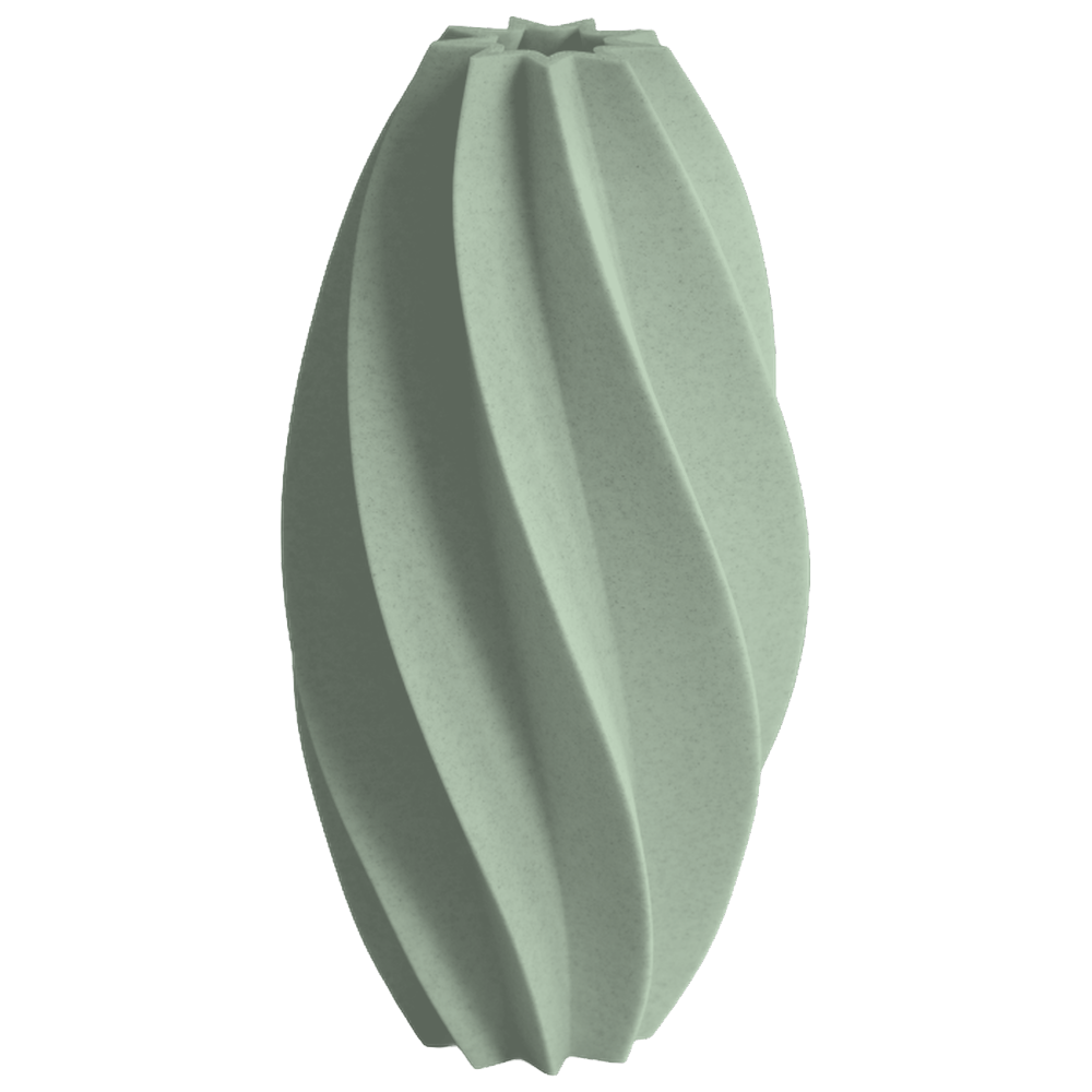 Ceris - Spiraalvormige Geribbelde Sculpturale Vaas