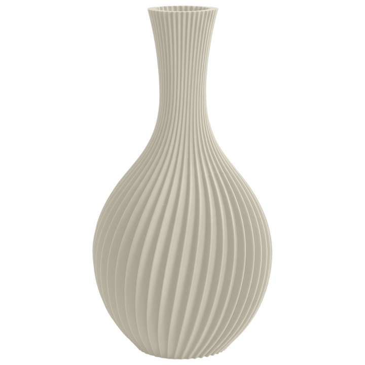 Iris - Spiraal Geribbelde Sculpturale Vaas