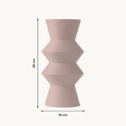 Quill - Horizontaal Geribbelde Gestapelde Geometrische Moderne Vaas — maat (bloesem-20cm)