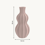 Jorik - Golvend Geribbeld Silhouet Moderne Vaas — maat (bloesem-20cm)
