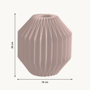 Calen - Gefacetteerde Bolle Sculpturale Vaas — maat (bloesem-20cm)