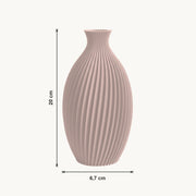 Junes - Gegroefde Taps Toelopende Moderne Vaas — maat (bloesem-20cm)
