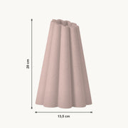 Renna - Geribbelde Conische Sculpturale Vaas — maat (bloesem-20cm)