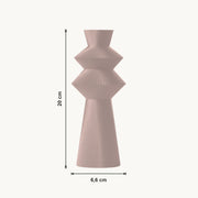Neron - Gefacetteerde Geribbelde Geometrische Vaas — maat (bloesem-20cm)