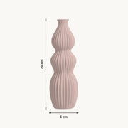 Isola - Geribbelde Golvende Sculpturale Moderne Vaas — maat (bloesem-20cm)