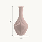 Nava - Gefacetteerde Symmetrische Sculpturale Vaas — maat (bloesem-20cm)