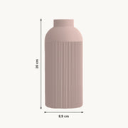 Nova - Verticaal Geribbelde Symmetrische Moderne Vaas — maat (bloesem-20cm)