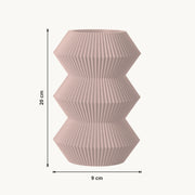 Orden - Gefacetteerde Geribbelde Geometrische Design Vaas — maat (bloesem-20cm)