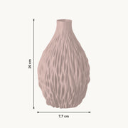 Noor - Geribbelde Organische Sculpturale Vaas — maat (bloesem-20cm)