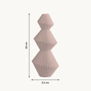 Sera - Gefacetteerde Zandloper Geometrische Vaas — maat (bloesem-20cm)