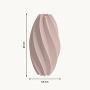 Ceris - Spiraalvormige Geribbelde Sculpturale Vaas — maat (bloesem-20cm)