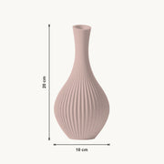 Elori - Gegroefde Taps Toelopende Organische Vaas — maat (bloesem-20cm)