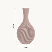 Iris - Spiraal Geribbelde Sculpturale Vaas — maat (bloesem-20cm)