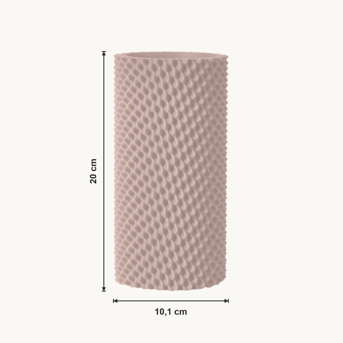 Ravon - Textuurvolle Cilindrische Moderne Vaas — maat (bloesem-20cm)