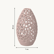 Petra - Geperforeerde Taps Toelopende Sculpturale Vaas — maat (bloesem-20cm)