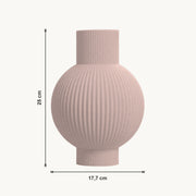 Varen - Geribbelde Bolle Minimalistische Moderne Vaas — maat (bloesem-25cm)