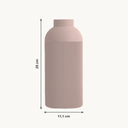 Nova - Verticaal Geribbelde Symmetrische Moderne Vaas — maat (bloesem-25cm)
