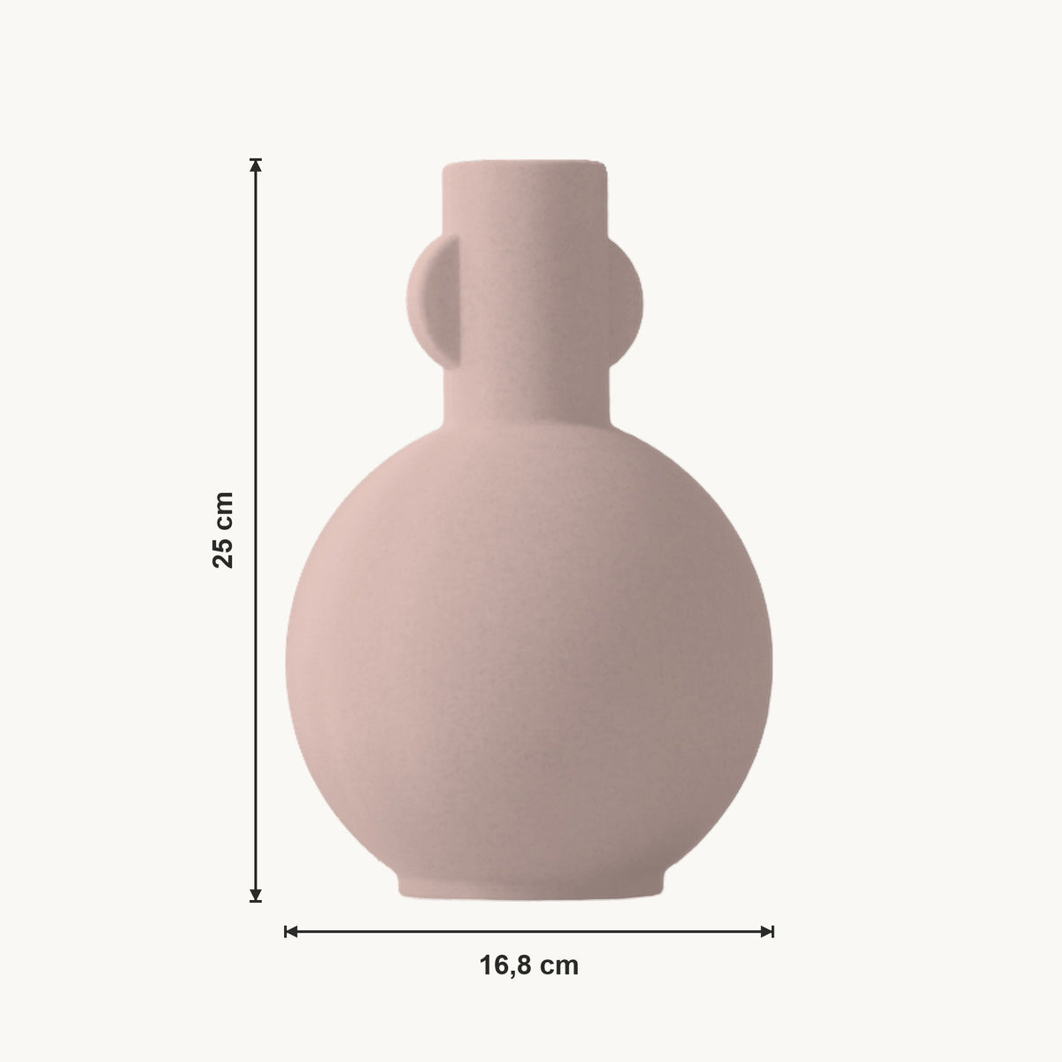 Nessa - Bolvormige Taps Sculpturale Moderne Vaas — maat (bloesem-25cm)