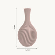Iris - Spiraal Geribbelde Sculpturale Vaas — maat (bloesem-25cm)