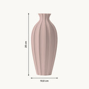 Soren - Geribbelde Taps Toelopende Moderne Vaas — maat (bloesem-25cm)