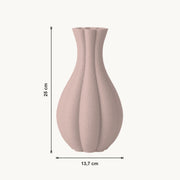 Fenno - Gegroefde Taps Toelopende Organische Vaas — maat (bloesem-25cm)
