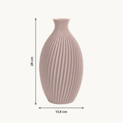 Junes - Gegroefde Taps Toelopende Moderne Vaas — maat (bloesem-25cm)