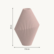Milo - Gefacetteerde Geribbelde Sculpturale Vaas — maat (bloesem-25cm)