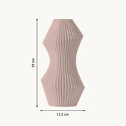 Lorin - Gegroefde Taps Toelopende Sculpturale Vaas — maat (bloesem-25cm)