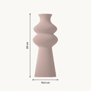 Merit - Gegroefde Tapse Dubbelbollige Moderne Vaas — maat (bloesem-25cm)