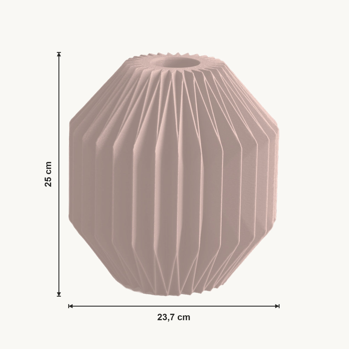 Calen - Gefacetteerde Bolle Sculpturale Vaas — maat (bloesem-25cm)