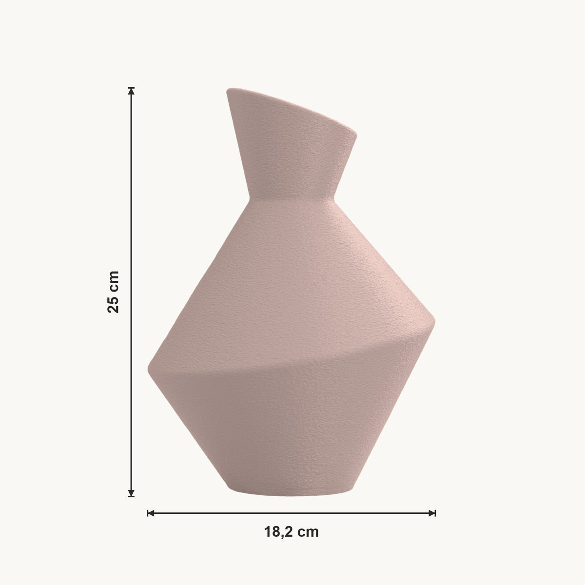 Daris - Taps Toelopende Geometrische Moderne Vaas — maat (bloesem-25cm)