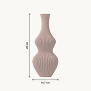 Oriel - Golvende Geribbelde Sculpturale Vaas — maat (bloesem-25cm)