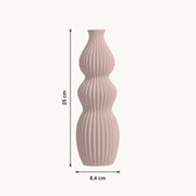 Isola - Geribbelde Golvende Sculpturale Moderne Vaas — maat (bloesem-25cm)