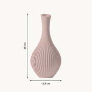 Elori - Gegroefde Taps Toelopende Organische Vaas — maat (bloesem-25cm)