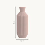 Beryl - Gegroefde Taps Toelopende Minimalistische Vaas — maat (bloesem-25cm)
