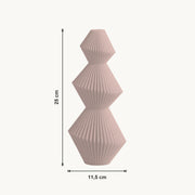 Sera - Gefacetteerde Zandloper Geometrische Vaas — maat (bloesem-25cm)
