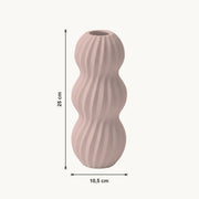 Runa - Golvend Geribbelde Organische Vaas — maat (bloesem-25cm)