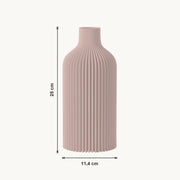 Evren - Verticaal Geribbelde Organische Vaas — maat (bloesem-25cm)