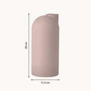 Liora - Gegroefde Asymmetrische Minimalistische Vaas — maat (bloesem-25cm)