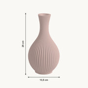 Caden - Geribbelde Taps Toelopende Moderne Vaas — maat (bloesem-25cm)