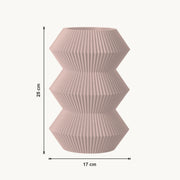 Orden - Gefacetteerde Geribbelde Geometrische Design Vaas — maat (bloesem-25cm)