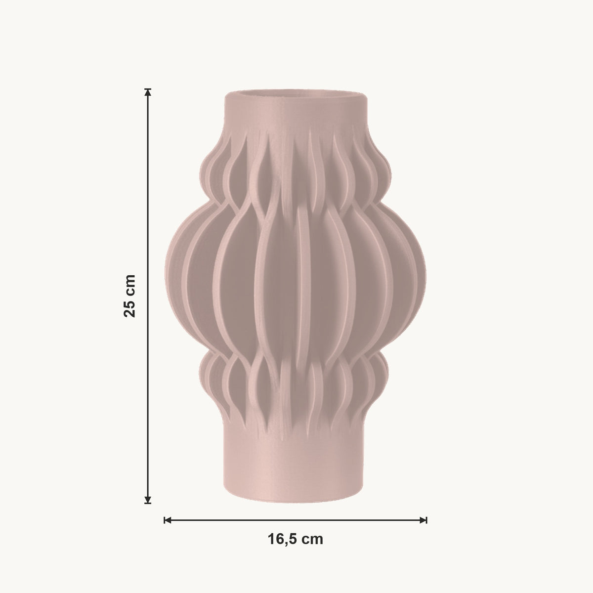 Vesper - Golvend Sculpturale Moderne Vaas — maat (bloesem-25cm)