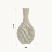 Iris - Spiraal Geribbelde Sculpturale Vaas — maat (creme-20cm)