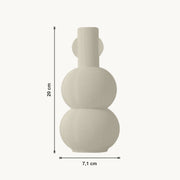 Zelma - Gestapelde Bolvormige Sculpturale Vaas — maat (creme-20cm)