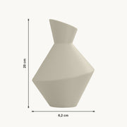 Daris - Taps Toelopende Geometrische Moderne Vaas — maat (creme-20cm)