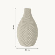 Xenia - Druppelvormige Gefacetteerde Sculpturale Vaas — maat (creme-20cm)