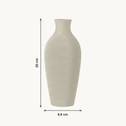 Aluna - Zigzag Taps Sculpturale Vaas — maat (creme-20cm)