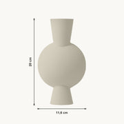 Dessa - Bolle Taps Toelopende Moderne Vaas — maat (creme-20cm)