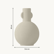 Nessa - Bolvormige Taps Sculpturale Moderne Vaas — maat (creme-20cm)